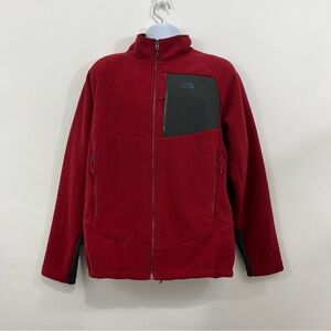 The North Face Red Chimborazo Sherpa Lined Full Zip Jacket